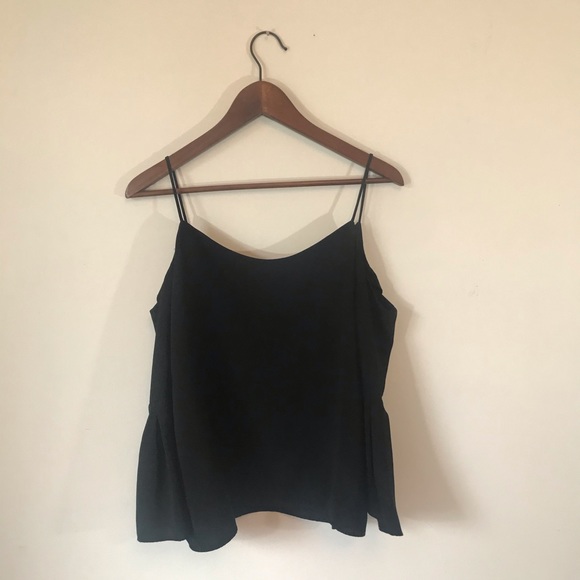 NWOT H&M Black Cold Shoulder Long Sleeve Top - Picture 3 of 6